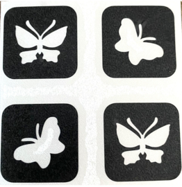254 Mini sjabloons 4 vlinders