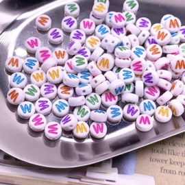 Alphabet Beads round - Letters los W t/m Z (100  pcs)