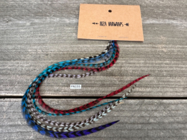 Mix feathers 28-33 cm / 5 stuks