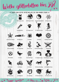 Stencil set includes choice poster 33 different pictures and case