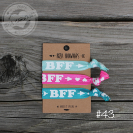 Festival armbandjes set 3 stuks 'BFF'