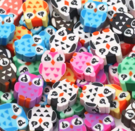 Polymer Clay Beads Oehoe   (50 stuks)