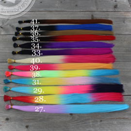 Gekleurde hairextensions regenboog  ( set 5 stuks )