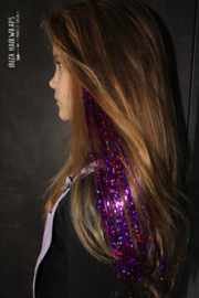 Glitter Clip-inn Oud Roze