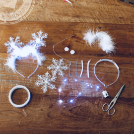 DIY pakket Snowflake Diadeems ( set 10 stuks )