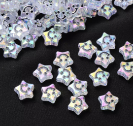 Transparent Star Smile mix 50 stuks