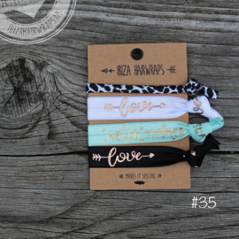 Festival armbandjes set 4 stuks ' LOVE LEOPARD '