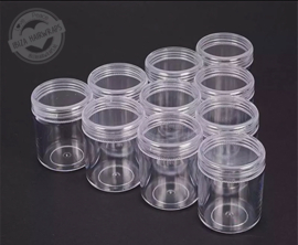 Transparent beads jars