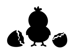 360 Cracked Egg Chick set 5 stuks