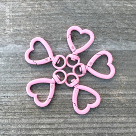 Tas/ Sleutelhanger basic  Heart set 5 stuks