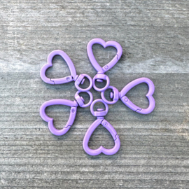 Tas/ Sleutelhanger basic  Heart set 5 stuks