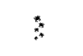 379 Crawiling Spiders set 5 stuks