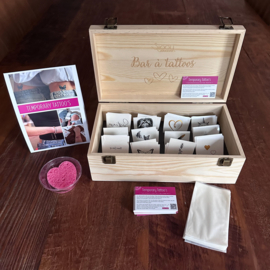Houten display box Temporary Tattoos