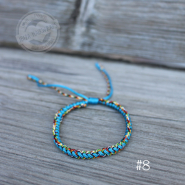 #8 Tibetan blue/natural  ( set 10 stuks )