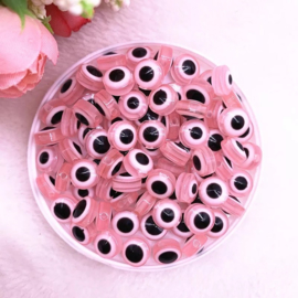 Resin Beads Eye Evil Pink  (50 pcs)