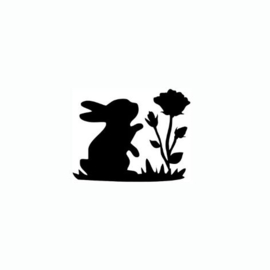 359 Floral Bunny  set 5 stuks