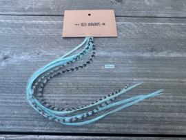 Mix feathers light blue 28-33 cm / 5 stuks
