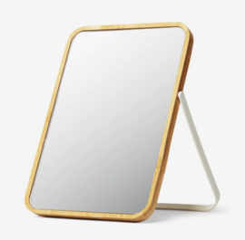 Mirror with bamboo frame