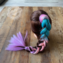 #Z03 Mermaid Pastel + glitter met elastiek