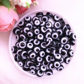 Resin Beads Eye Evil Black (50 stuks)