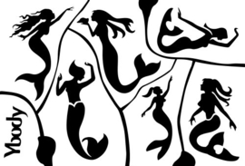 #53017 Mermaids thema stencil