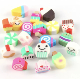 Polymer Clay beads Candy mix ( 50 pcs )