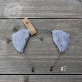 #2 Cats diadeem Teddy light grey