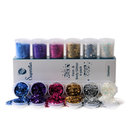 Chunky glitter 6-pack Glamour