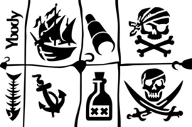 #53004 Pirates thema stencil