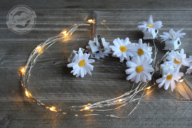 Flower lights White flower / Warm white lights   ( set 5 pcs )