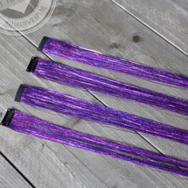 Glitter Clip-inn Light Purple