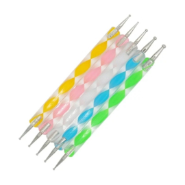 Nail art druppelpennen  set 5 stuks