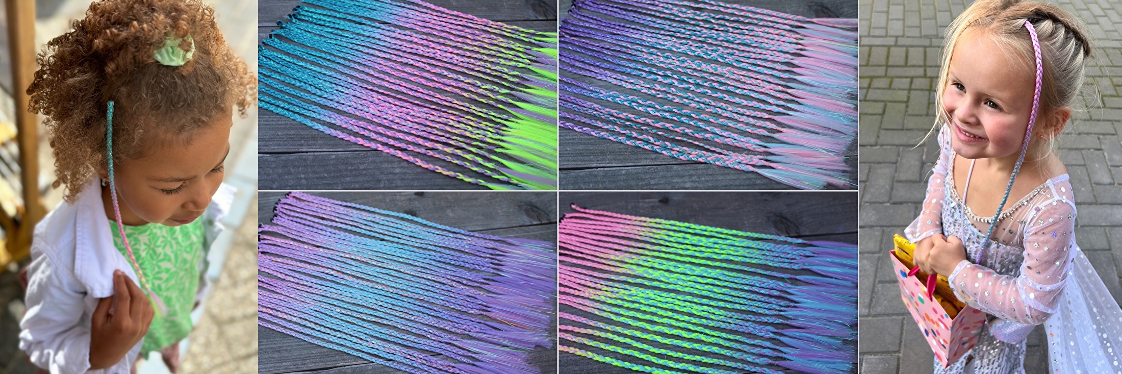 Mermaid braids collage