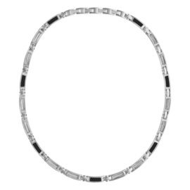 Collier staal met carbon 134408