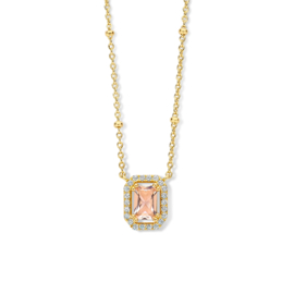 Vergulde ketting met kleursteen