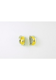 Bicolor clips oorringen O/2399