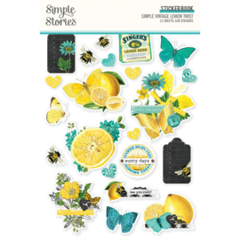 Simple Vintage Lemon Twist Sticker Book
