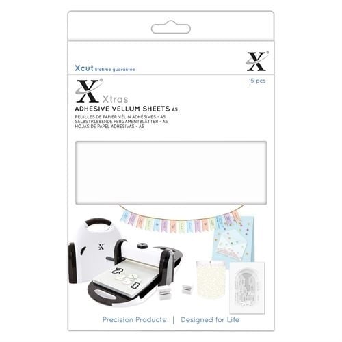 Xcut Xtra's A5 Adhesive Vellum Sheets White (15pcs)