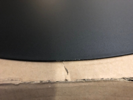 lichte schade vloerplaat staal halfrond 80 x 100 cm zwart