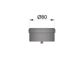 EW 80 1,2 mm T-stuk 90 graden M/F/F met kondensdop