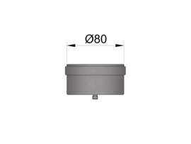 EW 80 1,2 mm T-stuk 90 graden M/F/F met kondensdop
