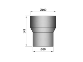 EW 80 1,2 mm verloop naar EW 100 M/M