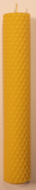 Gerolde bijenwas kaars  20 cm