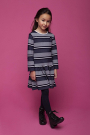 Le Chic Meisjes Jurk - Blue Navy 5840