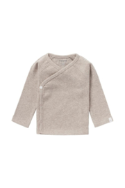 Noppies Baby U Tee overlap LS rib Nanyuki Taupe Melange