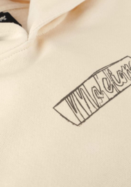 MALELIONS JUNIOR BOX LOGO HOODIE - BEIGE/BROWN