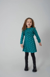 JUBEL Jubel Jurk ruches AOP - Girls Club Teal
