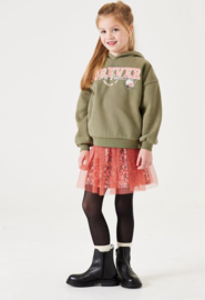 GARCIA Meisjes Chest print Sweater Groen Lange mouw 44660