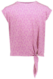 Geisha - Blok print T-Shirt - Paars