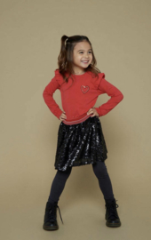 Jubel longsleeve met ruches rood Queen Of Hearts 91600436